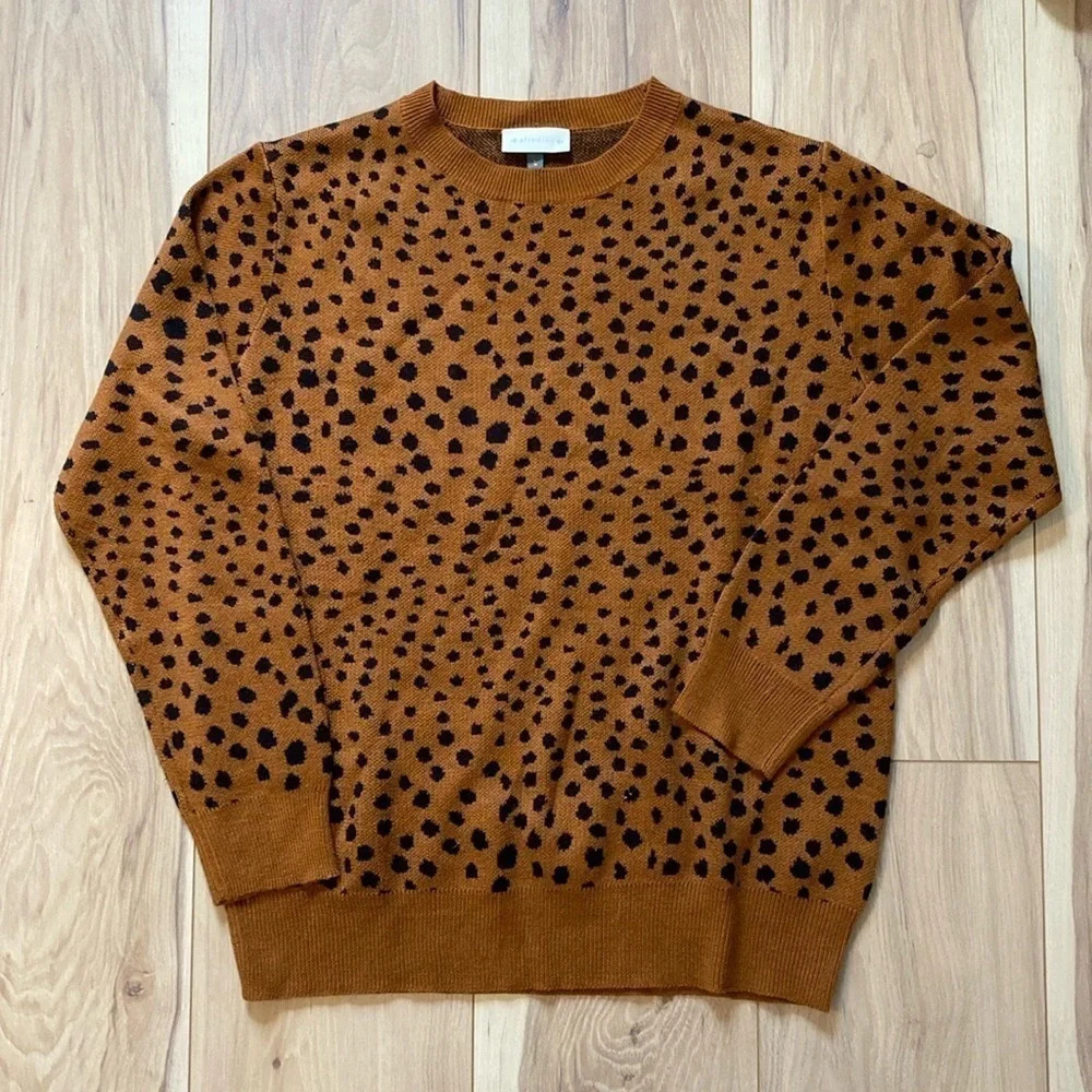 Alredine size large cheetah print sweater new condition